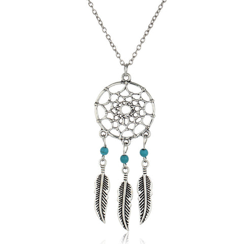 Natural Stone Dream Catcher Necklaces