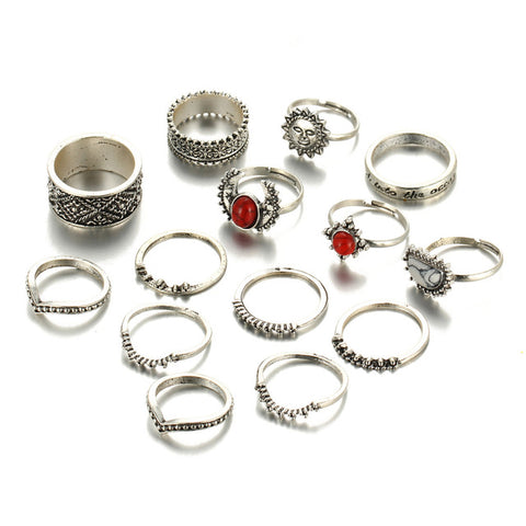 14pcs/set Midi Finger Rings Set