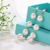 Round Imitation Simulated Pearl Drop Earrings