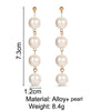 Round Imitation Simulated Pearl Drop Earrings