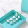 Round Imitation Simulated Pearl Drop Earrings