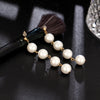 Round Imitation Simulated Pearl Drop Earrings