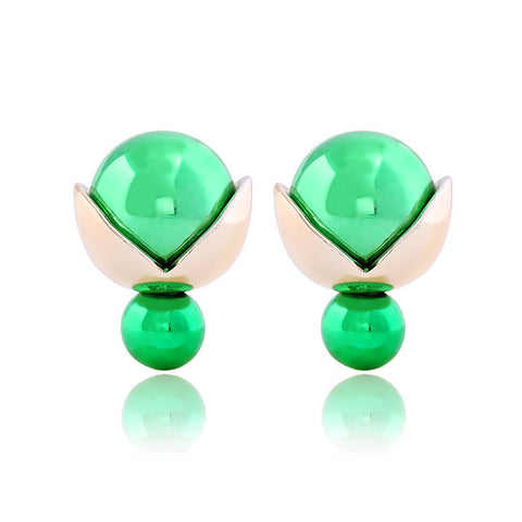 Ball Earrings Double Sided