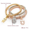 3PCS Charm Bangles Plated Bracelets