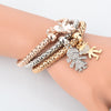 3PCS Charm Bangles Plated Bracelets